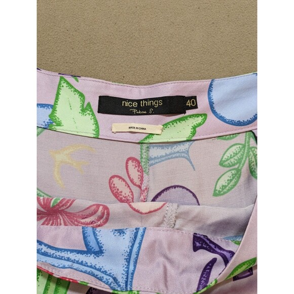 Nice Things by Paloma S. Plant & Cactus Theme Wide Leg Side Zipper Pants Size 8 - Picture 6 of 12